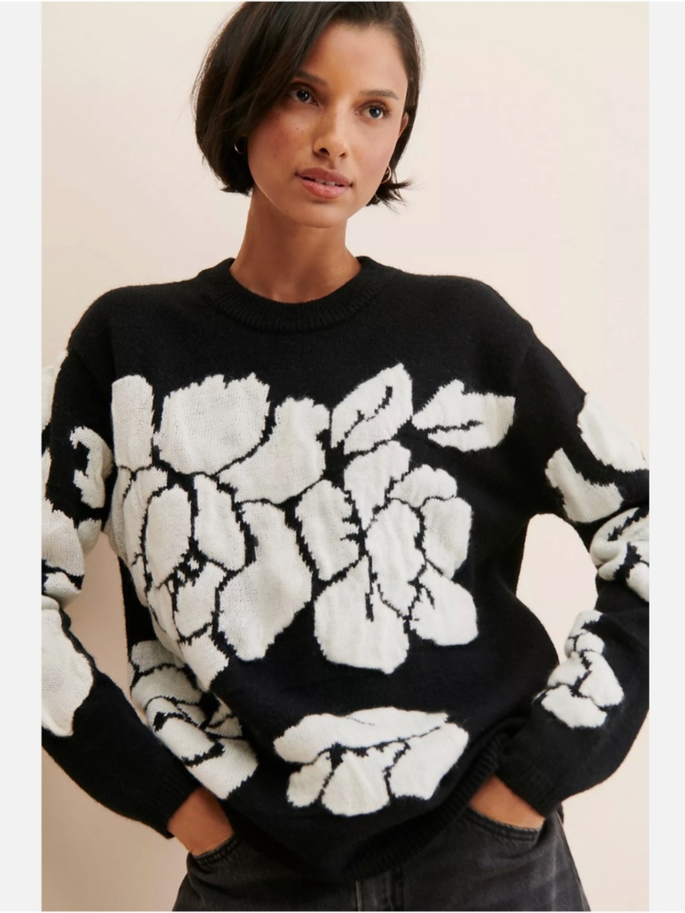 ANTHROPOLOGIE CIEBON EMILIA PRINTED SWEATER